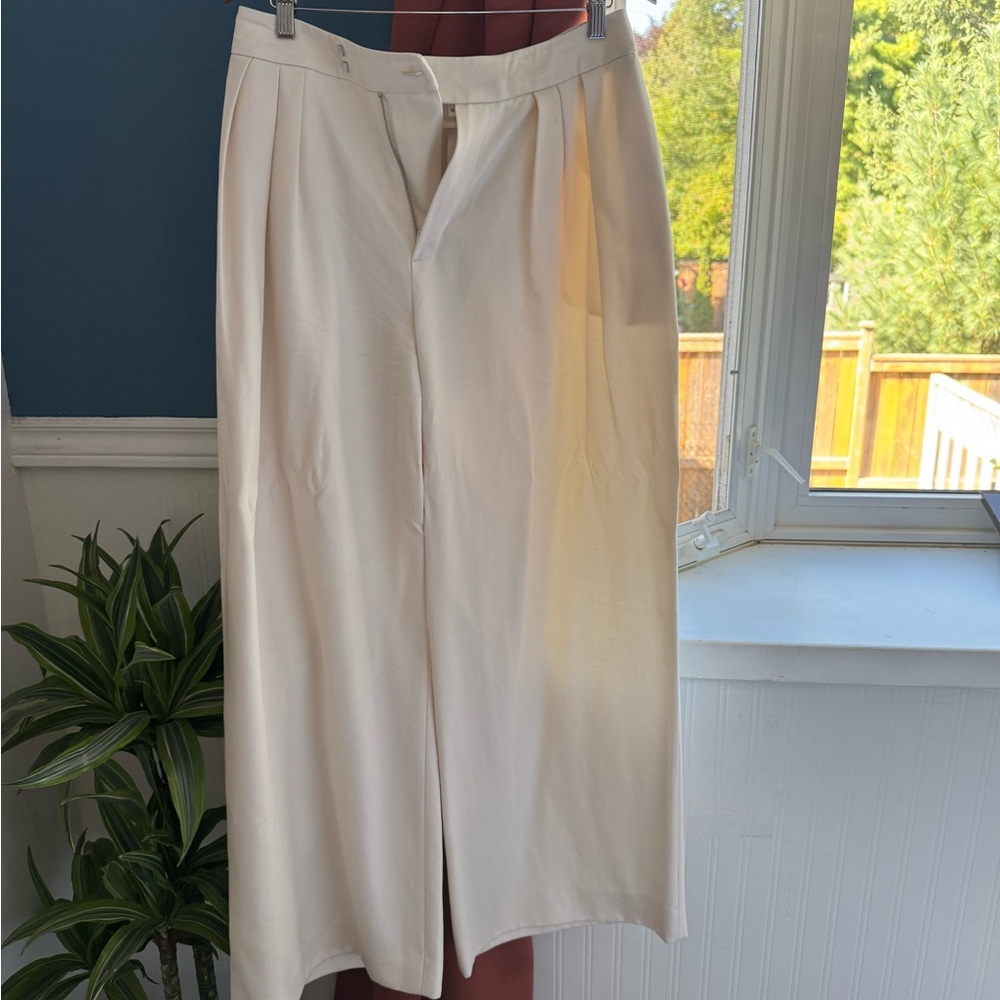 KOTN Cream Wide Leg Pants